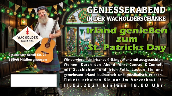 11.03.2026 St Patricks Day***ein kulinarisch-musikalischer Abend